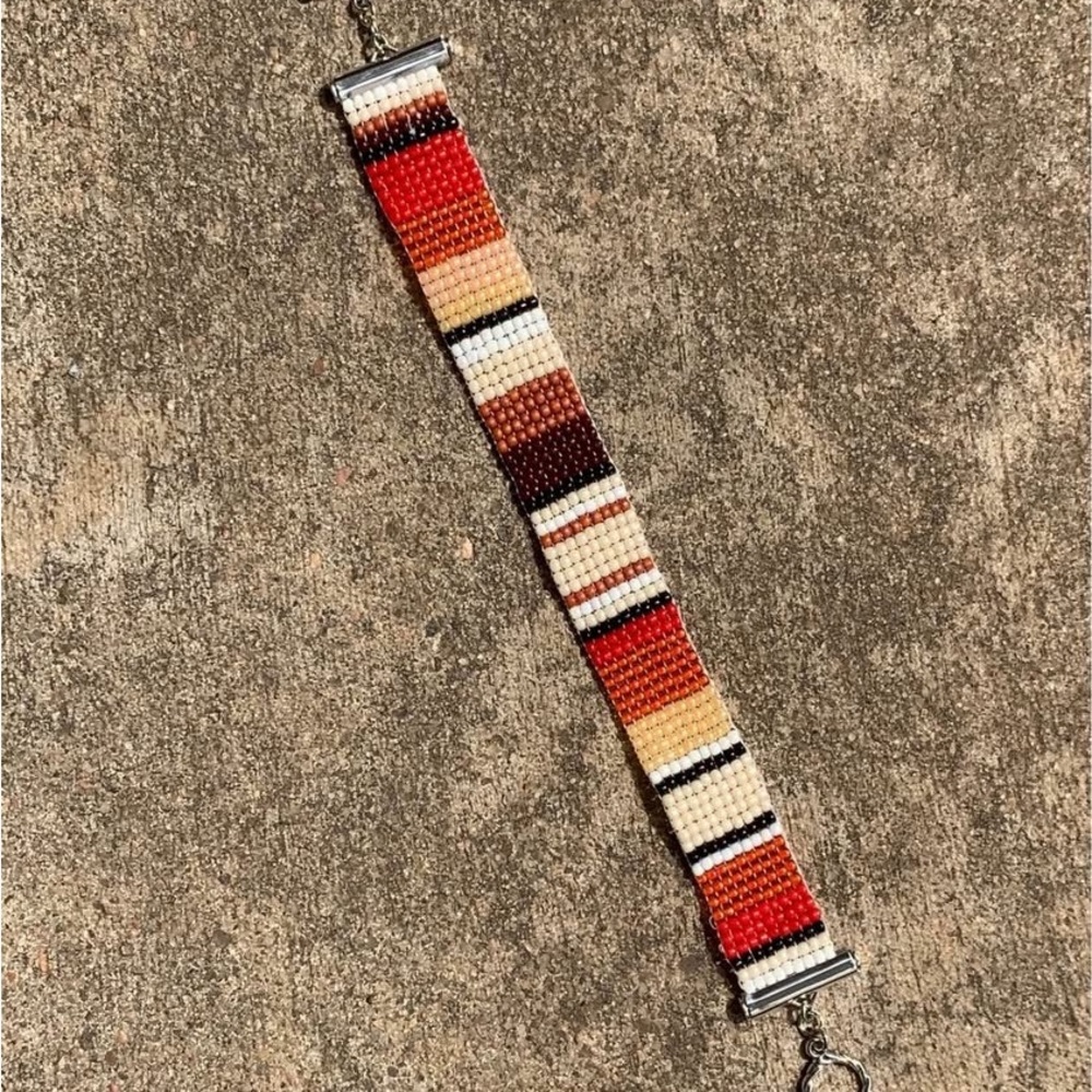 NWOT Handmade ‘Blanket’ Seed Bead Bracelets - 3 colors